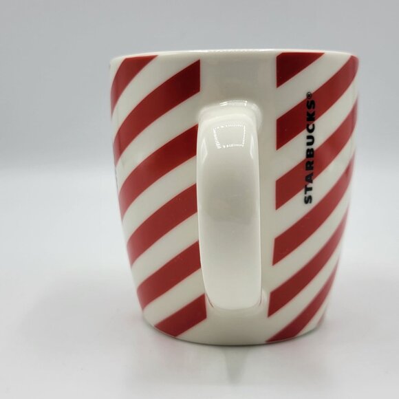 Starbucks Candy Cane Red & White Striped Ceramic Coffee Mug 12 Oz - Picture 4 of 8